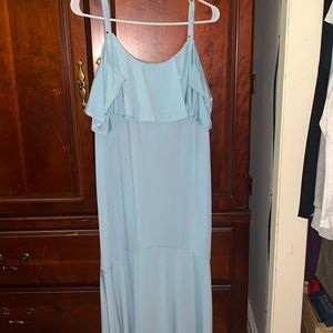 Maternity maxi blue dress